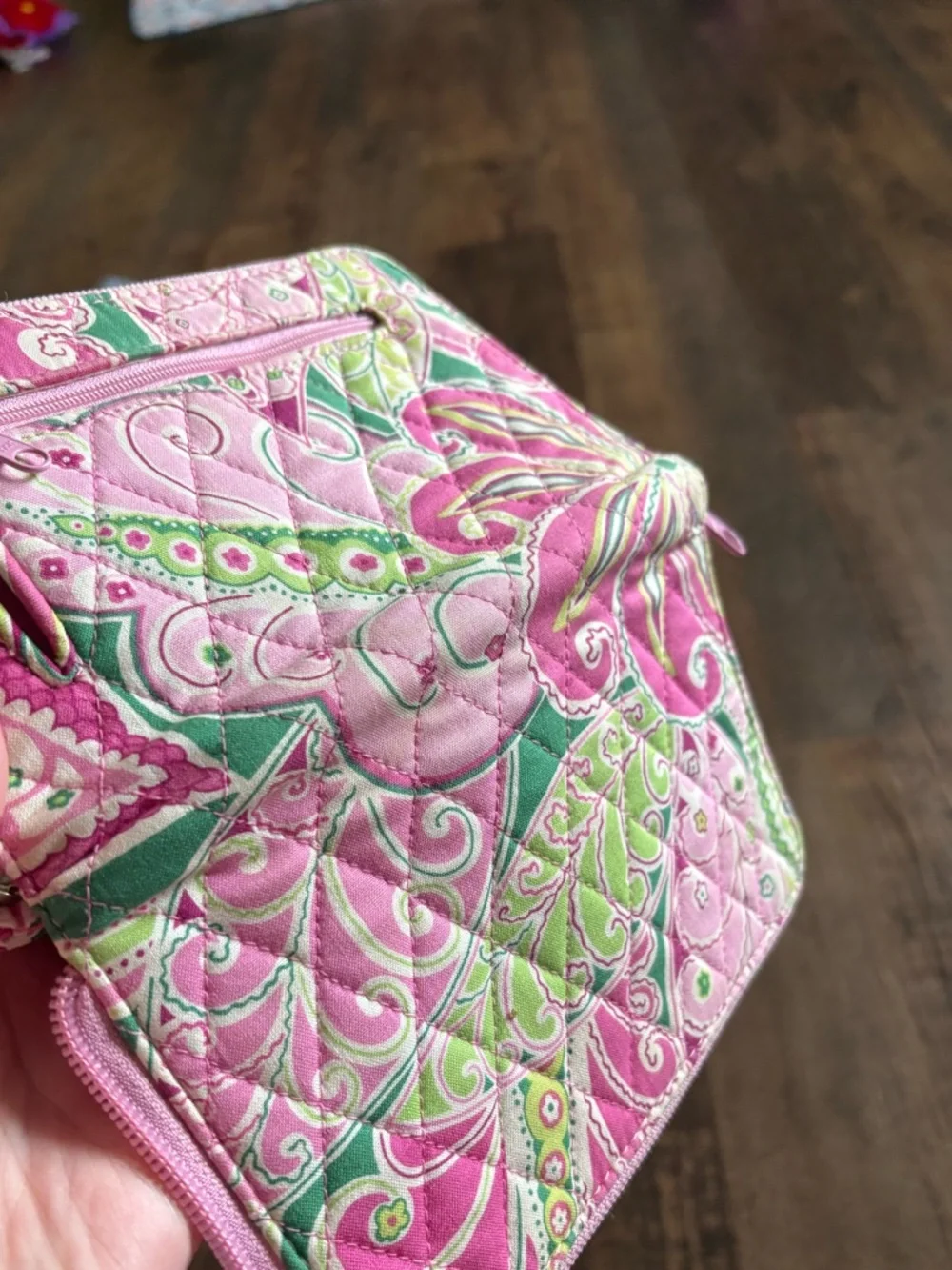 Vera Bradley Pinwheel Pink Zip Wallet - Picture 8 of 10